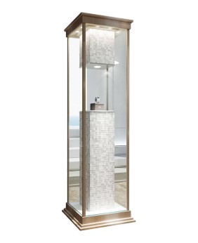 Gabinetes de exhibición de cristal de la joyería de la vitrina de la joyería del pedestal del piso de gama alta